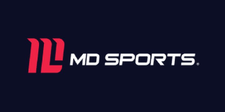 The existing MD Sports logo in red and white